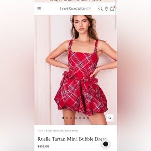 Ruelle Tartan mini bubble dress size zero never worn